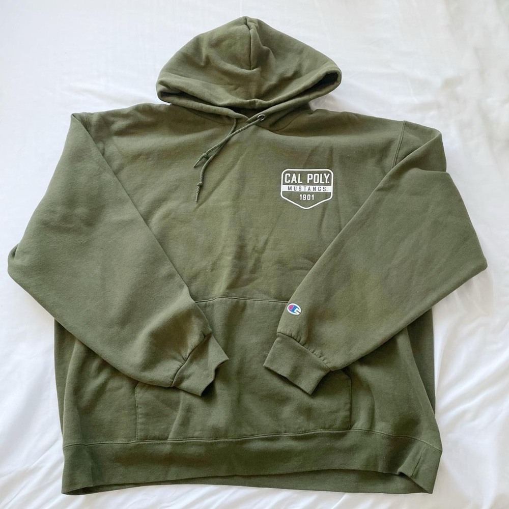 Green Champion Cal Poly Mustangs hoodie